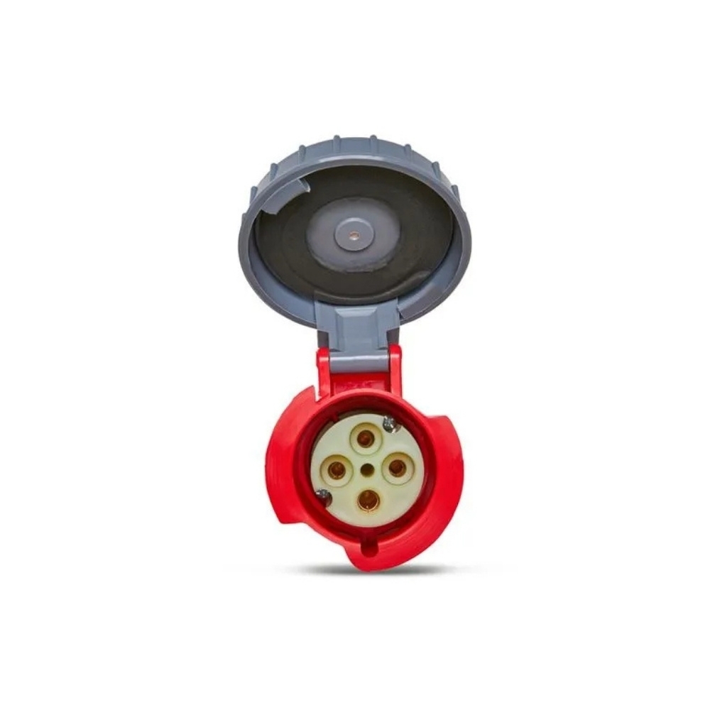 ACOPLAMENTO INDUSTRIAL 3P+T 32A  380/440V VERMELHO 6H - STECK