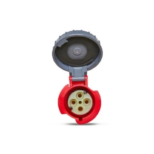 ACOPLAMENTO INDUSTRIAL 3P+T 32A  380/440V VERMELHO 6H - STECK