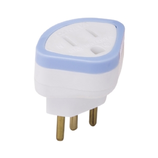 ADAPTADOR 2 POLOS + TERRA BRANCO PARA CHATO - PIAL LEGRAND