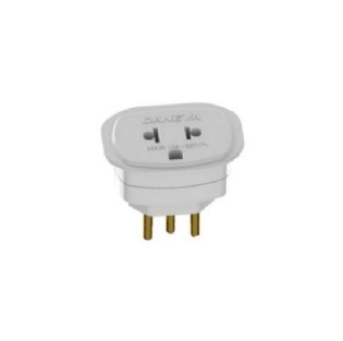 ADAPTADOR UNIVERSAL 2 POLOS + TERRA 10A 250V BRANCO - PIAL LEGRAND