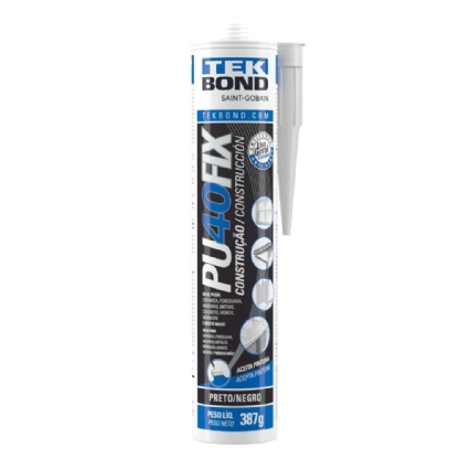 ADESIVO PU40 FIX PRETO 387G/280ML - TEKBOND