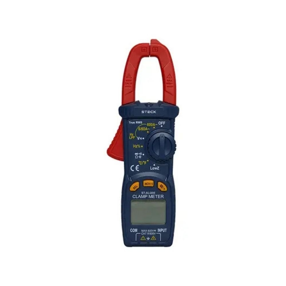 ALICATE AMPERIMETRO DIGITAL 600A AC/DC CAT III 600V - STECK