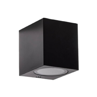 ARANDELA AUTI 1 FACHO PARA 1 LAMPADA GU10 BIVOLT ALUMINIO PRETO QUADRADO - BLUMENAU