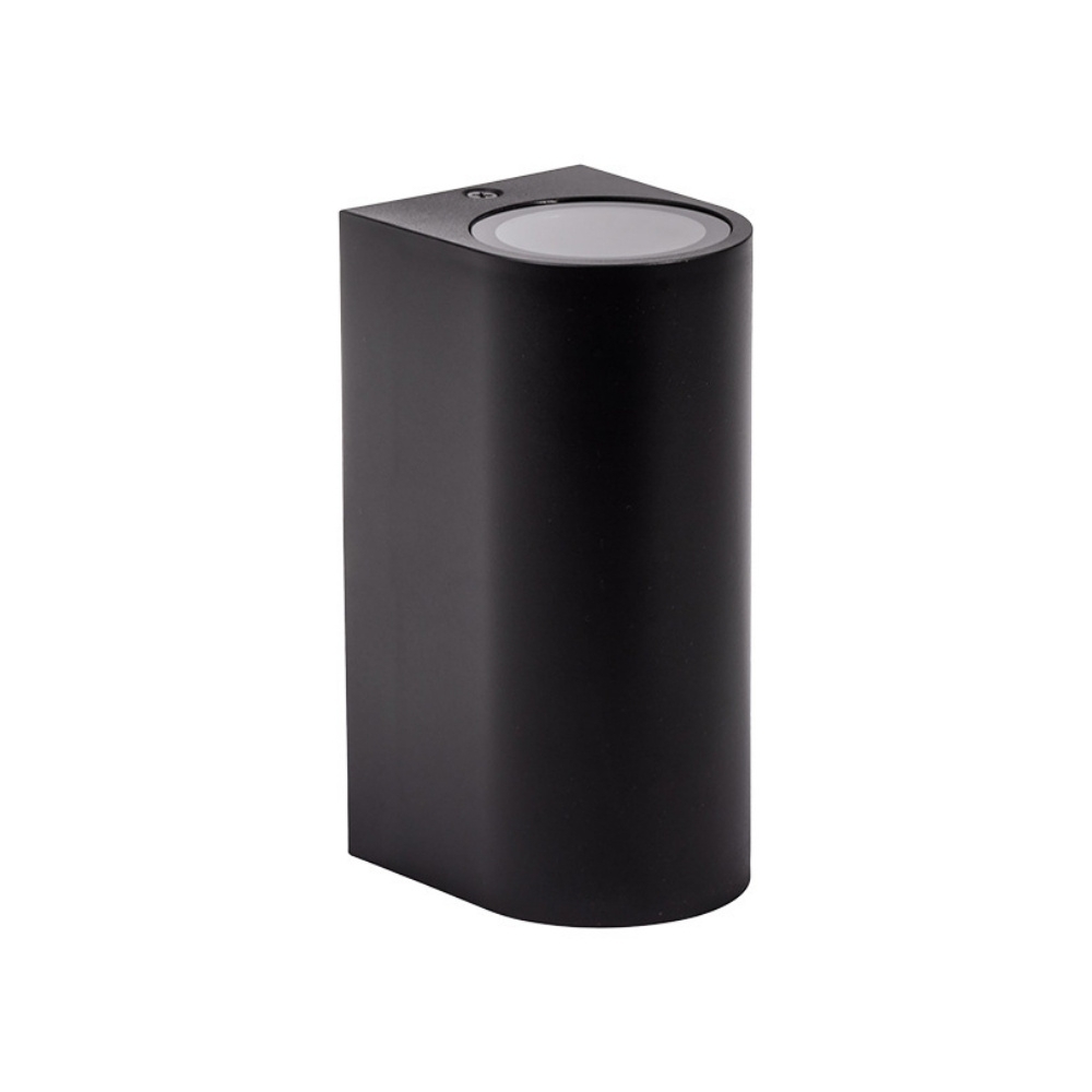 ARANDELA AUTI 2 FACHO PARA 2 LAMPADA GU10 BIVOLT ALUMINIO PRETO REDONDO - BLUMENAU