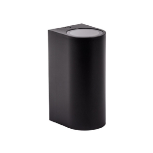 ARANDELA AUTI 2 FACHO PARA 2 LAMPADA GU10 BIVOLT ALUMINIO PRETO REDONDO - BLUMENAU