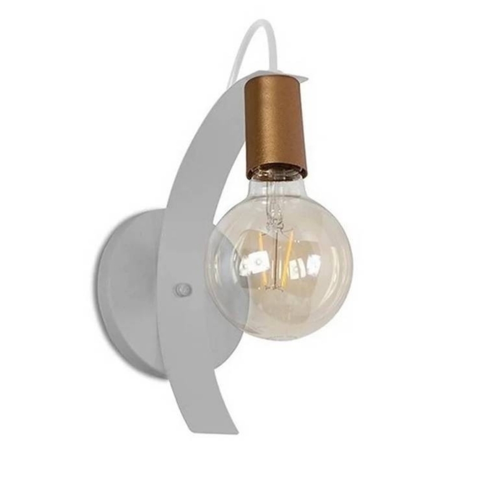 ARANDELA ELLOS PARA 1 LAMPADA E27 BRANCO - SPOT LINE