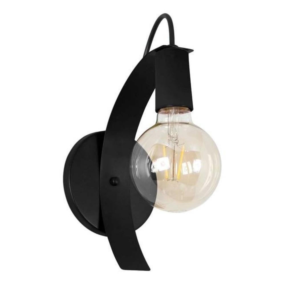 ARANDELA ELLOS PARA 1 LAMPADA E27 PRETO - SPOT LINE