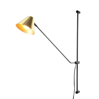 ARANDELA ESTECA PARA 1 LAMPADA E27 PRETO DOURADO - SPOT LINE