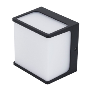 ARANDELA LED HANSA 8W 3000K  PRETO 550 LUMENS IP65