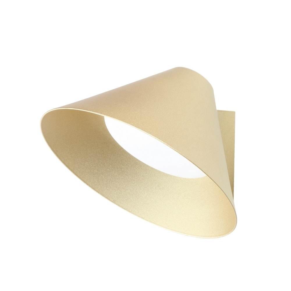 ARANDELA LED HAT 5W LUZ AMARELA 3000K CHAMPAGNE - SPOT LINE