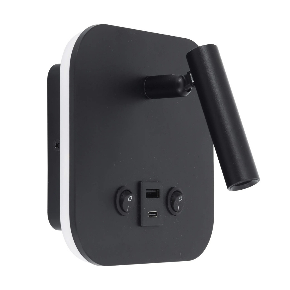 ARANDELA LED LEYA SLIM 7W BIVOLT 3000K 450LM PRET0 IP20 - GAYA