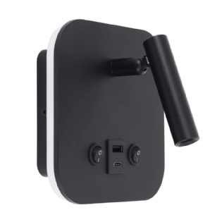 ARANDELA LED LEYA SLIM 7W BIVOLT 3000K 450LM PRET0 IP20 - GAYA