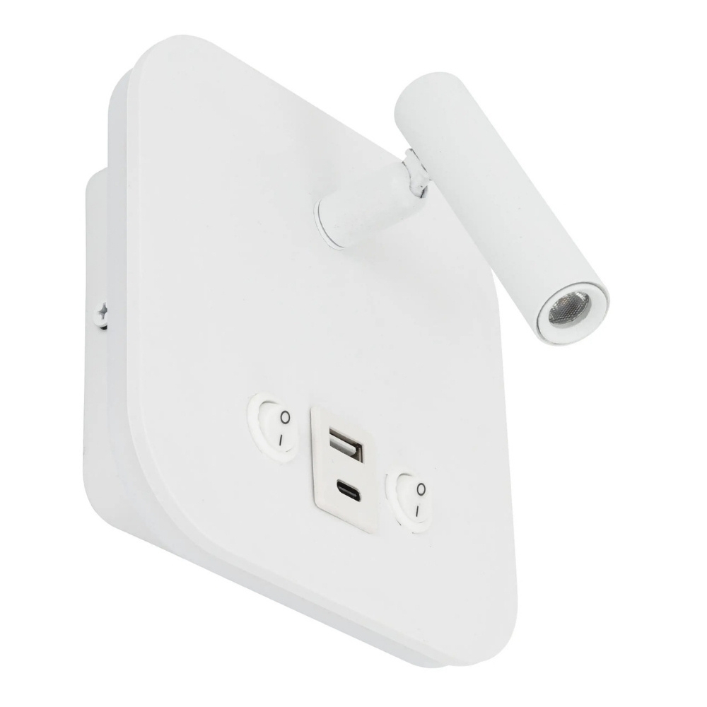 ARANDELA LED LEYA SLIM 7W BIVOLT LUZ AMARELA 3000K 450LM BRANCO IP20 - GAYA