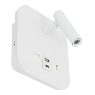 ARANDELA LED LEYA SLIM 7W BIVOLT LUZ AMARELA 3000K 450LM BRANCO IP20 - GAYA