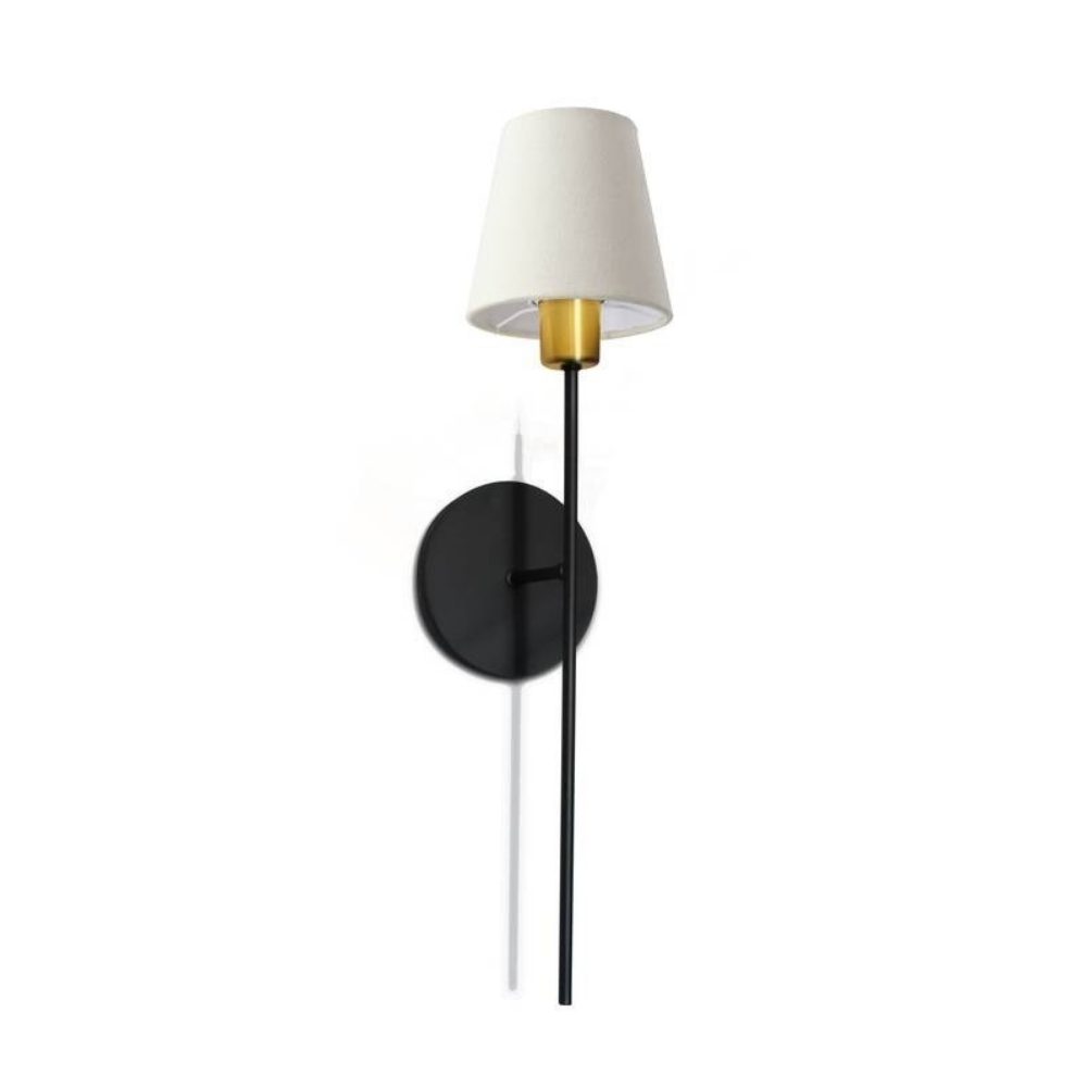ARANDELA TORCH PARA 1 LAMPADA E27 PRETO GOLD COM CUPULA - SPOT LINE