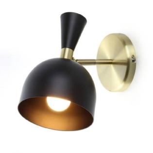 ARANDELA VENEZA PARA 1 LAMPADA E27 PRETO DOURADO LIXADO - SPOT LINE