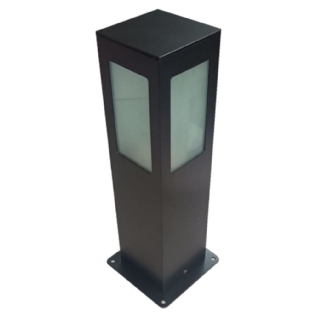 BALIZADOR PARA 1 LAMPADA E27 30CM VIDRO QUADRADO PRETO - FM LUSTRES