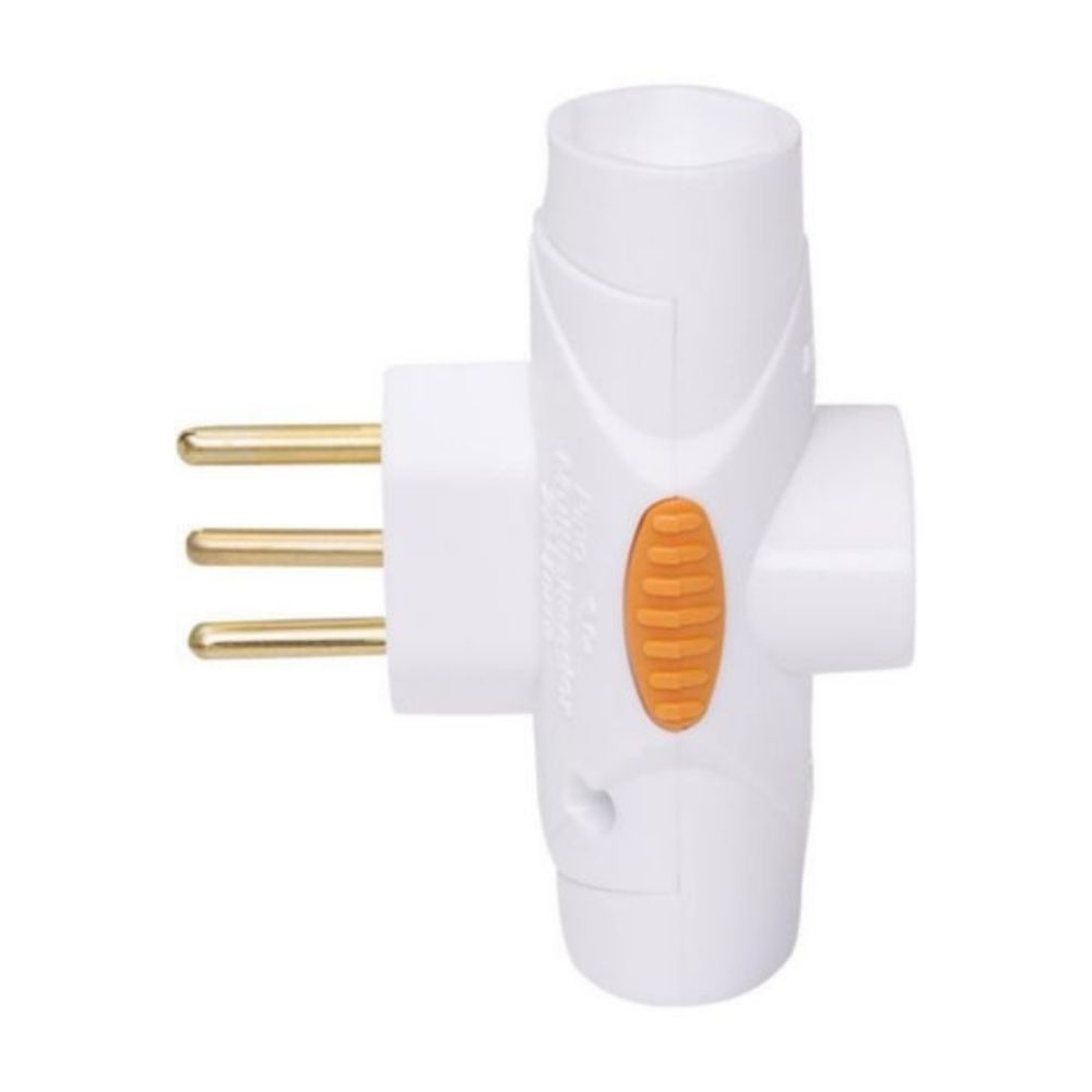 BENJAMIM PINO 3 SAIDAS 2 POLOS + TERRA 10A BRANCO - PIAL LEGRAND