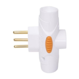 BENJAMIM PINO 3 SAIDAS 2 POLOS + TERRA 10A BRANCO - PIAL LEGRAND