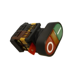 BOTAO DUPLO COM ILUMINACAO ON/OFF 1NA 1NF 24VCC - JNG