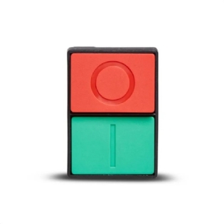 BOTAO PLASTICO DUPLO SALIENTE 22MM VERDE/VERMELHO - STECK
