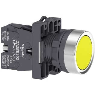 BOTAO PLASTICO FACEADO/IMPULSO 1NA 22MM AMARELO - SCHNEIDER
