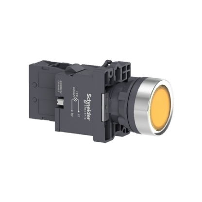 BOTAO PLASTICO FACEADO LUMINOSO 220V 1NA 22MM AMARELO - SCHNEIDER
