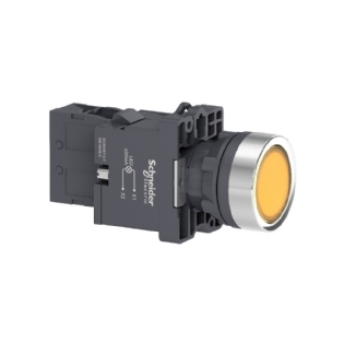 BOTAO PLASTICO FACEADO LUMINOSO 220V 1NA 22MM AMARELO - SCHNEIDER