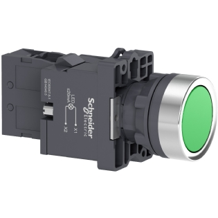 BOTAO PLASTICO FACEADO LUMINOSO 220V 1NA 22MM VERDE - SCHNEIDER