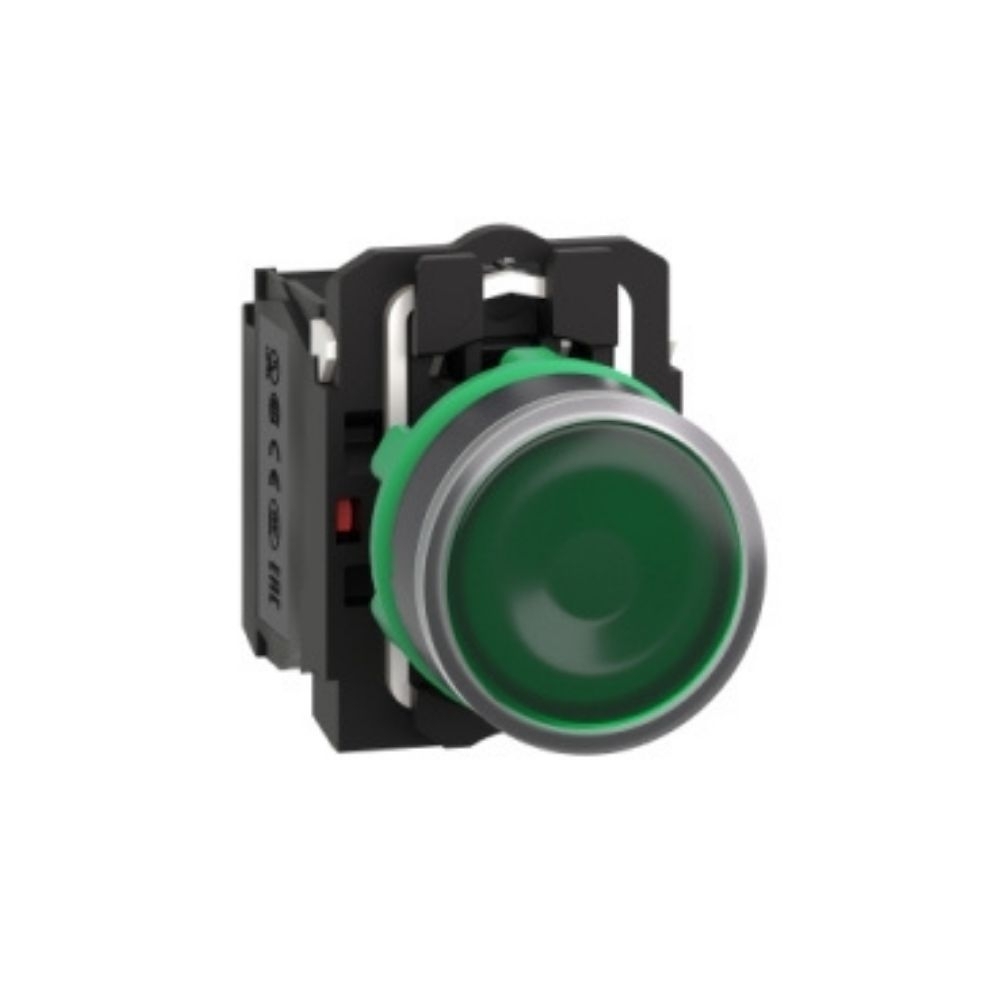 BOTAO PLASTICO ILUMINA 220VAC 1NA+1NF 22MM VERDE - SCHNEIDER