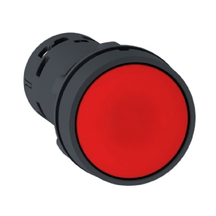 BOTAO PLASTICO IMPULSO MONOBLOCO 1NF 22MM VERMELHO - SCHNEIDER