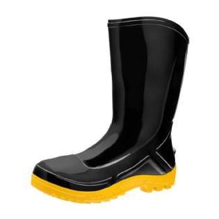 BOTINA PVC COM FORRO PRETO E AMARELO TAMANHO 44 - MARLUVAS