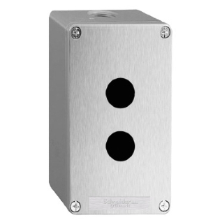 BOTOEIRA METAL 2 FUROS IP66 PARA XB4/6 CINZA - SCHNEIDER