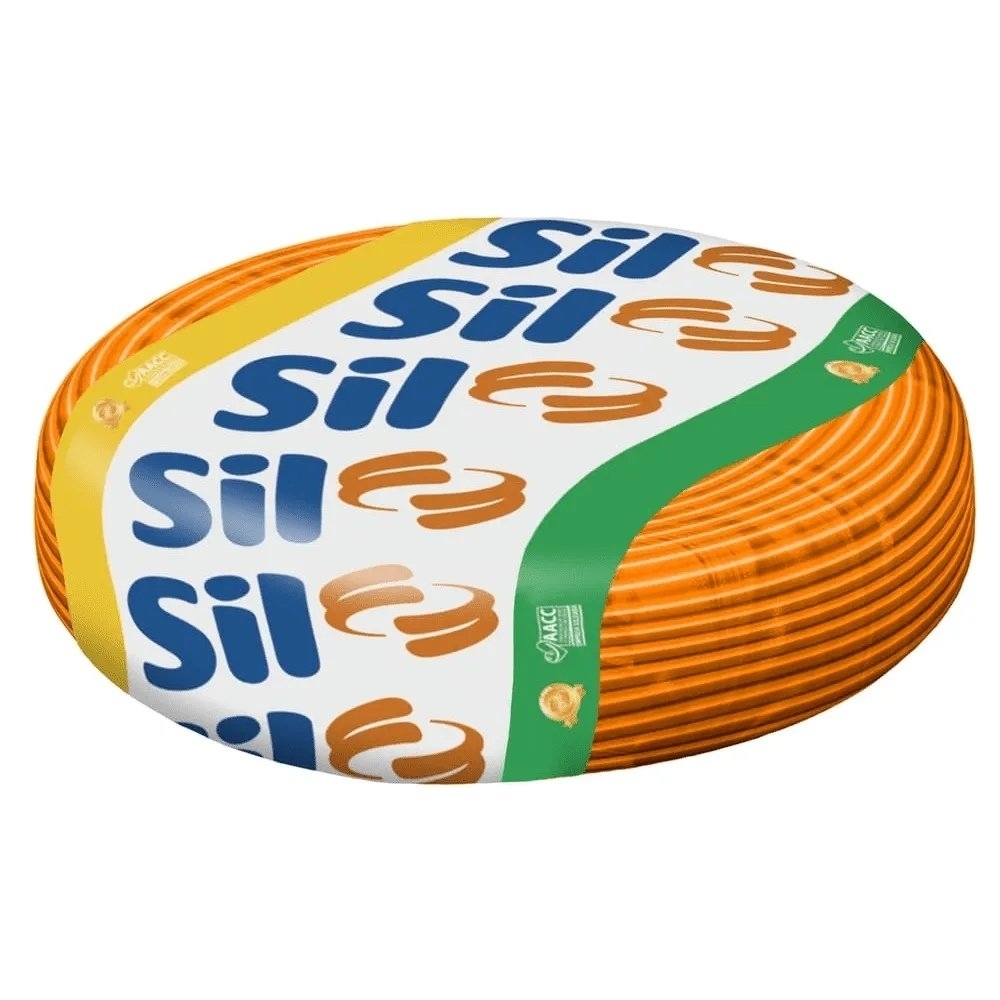 CABO FLEXIVEL 2,5MM LARANJA 750V ROLO COM 100 METROS - SIL