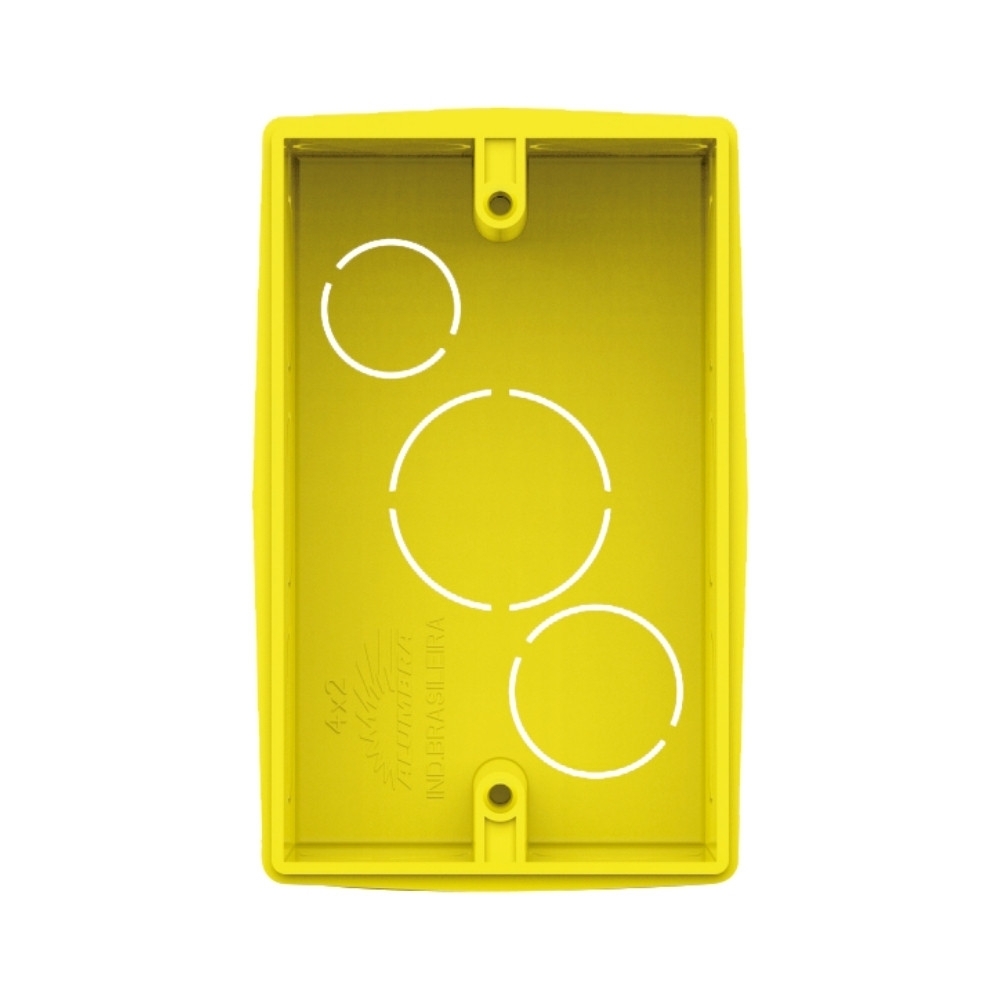 CAIXA EMBUTIDA 4X2 PVC AMARELO