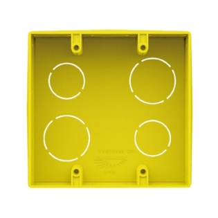 CAIXA EMBUTIDA 4X4 PVC AMARELO