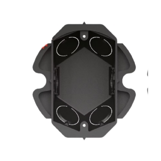 CAIXA EMBUTIR 4X2 PVC PRETO PARA BLOCO ESTRUTURAL - NANOPLASTIC