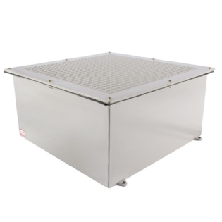 CAIXA PASSAGEM 40X40X20CM ALTA COM TAMPA - OLIVO