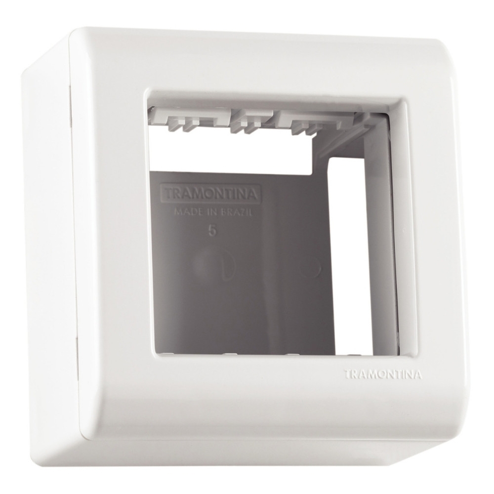 CAIXA + TAMPA 2 POSTOS BRANCO LIZFLEX - TRAMONTINA