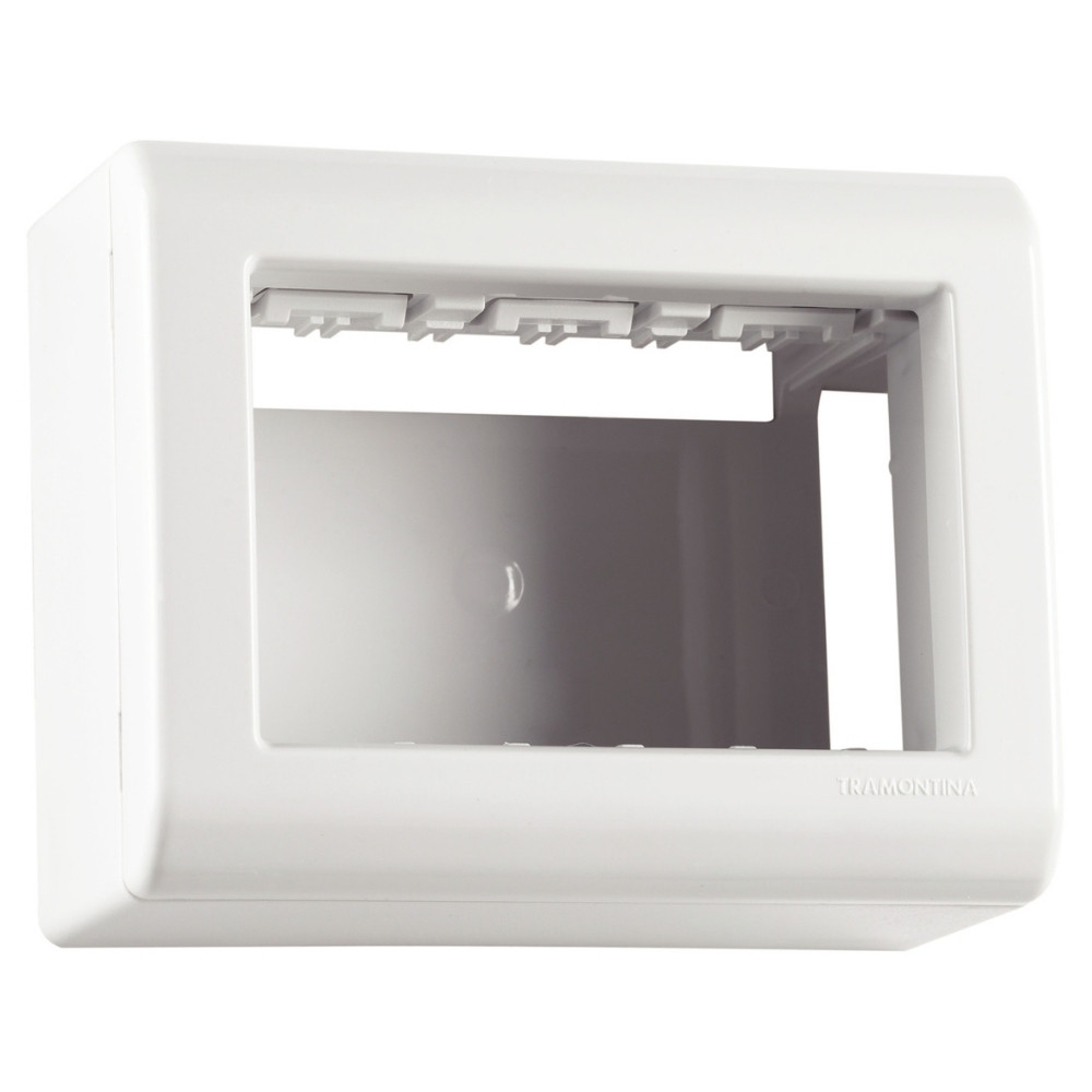 CAIXA + TAMPA 3 POSTOS BRANCO LIZFLEX - TRAMONTINA