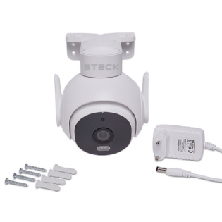 CAMERA DE SEGURANCA EXTERNA PTZ 360G FULL HD WI-FI IP65 AMBIENTE CONECTADO - STECK