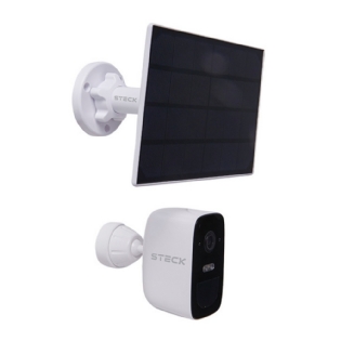 CAMERA DE SEGURANCA EXTERNA FIXA COM BATERIA E PAINEL SOLAR WIFI IP65 AMBIENTE CONECTADO - STECK