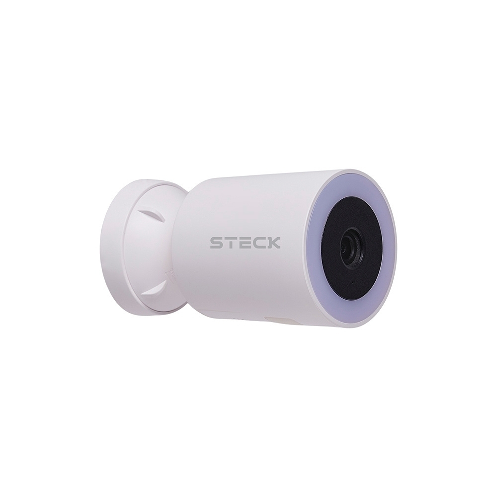 CAMERA DE SEGURANCA EXTERNA FIXA WI-FI COM VISAO NOTURNA COLORIDA IP65 RESOLUCAO 2K - STECK