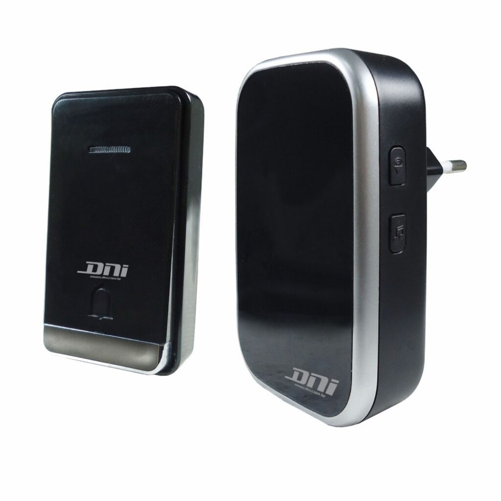 CAMPAINHA SEM FIO 16 SONS PARA TOMADA BIVOLT PRETO - DNI