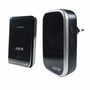 CAMPAINHA SEM FIO 16 SONS PARA TOMADA BIVOLT PRETO - DNI