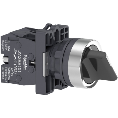 COMUTADOR COM MANOPLA CURTA 22MM 3 POSICOES FIXA 2NA - SCHNEIDER