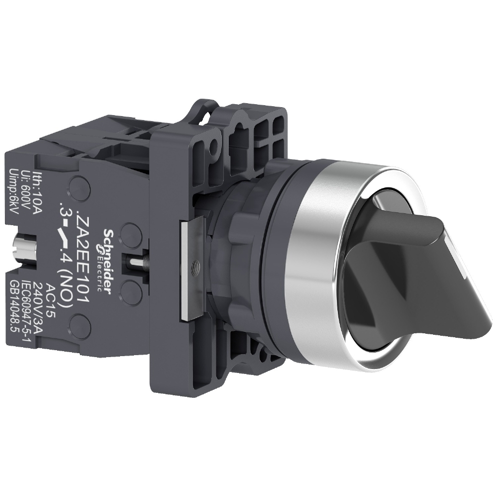 COMUTADOR COM MANOPLA CURTA 22MM 3 POSICOES RET CENT - SCHNEIDER