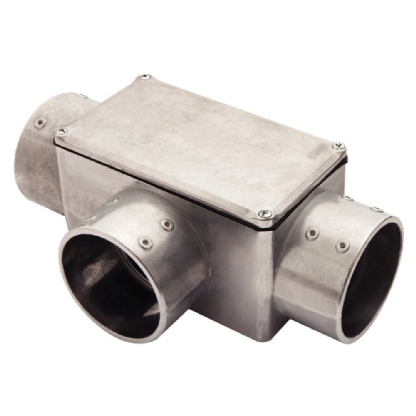 CONDULETE T ALUMINIO 3 POLEGADAS SEM ROSCA COM TAMPA CEGA - TRAMONTINA