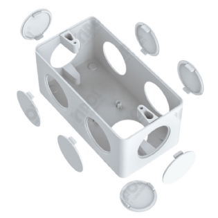 CONDULETE MULTIPLO L PVC 1/2X3/4 SEM TAMPA BRANCO - INPOL