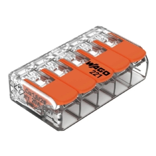 CONECTOR PARA FLEX 5P 32A 450V ATE 4MM RIG COM 25 PECAS - WAGO